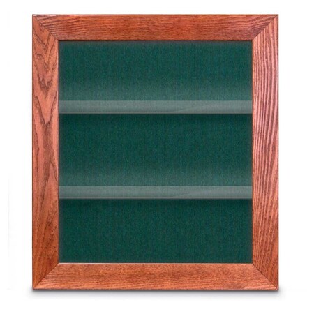 United Visual Products Indoor Enclosed Combo Board, 42"x32", White Frame/Blue & Keylime UVCB4232W-BLUE-KEYLIME